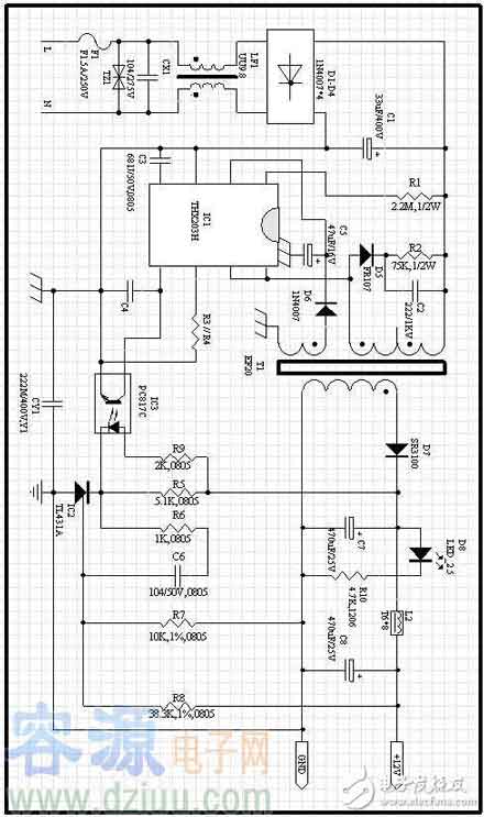 thx203h應用電源電路圖
