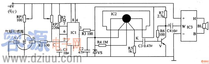 煙霧檢測簡單電路