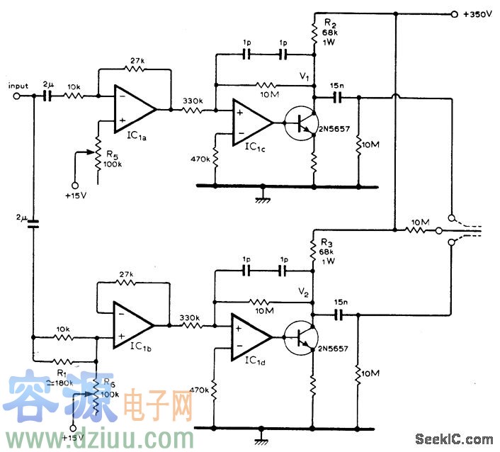 靜電耳機(jī)電路