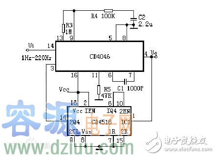 cd4046倍頻電路