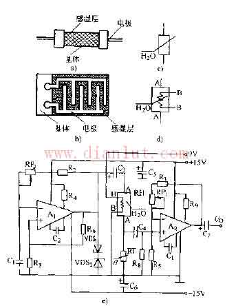 SM-C-I型濕度傳感器電路原理圖