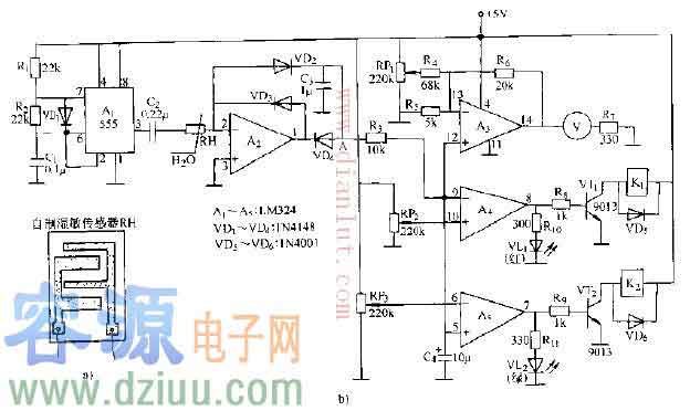 濕度傳感器電路