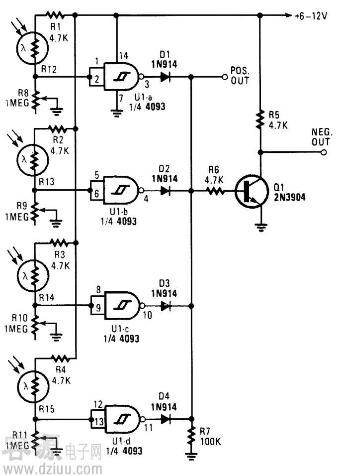 多輸入的光以來傳感器