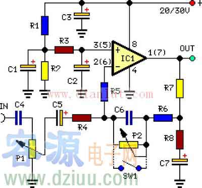 前置放大器升壓電路