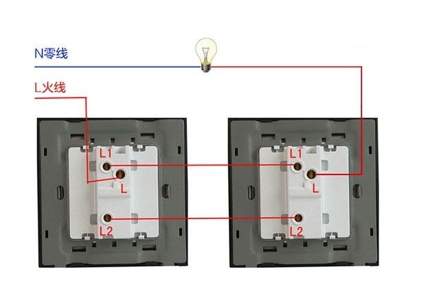 雙控開關接線圖