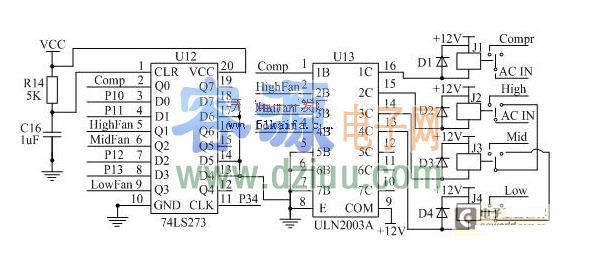 ULN2003A應用電路 ULN2003A引腳圖及應用電路