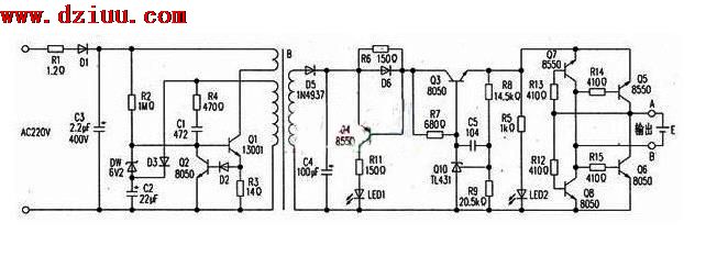 萬能充電器電路圖 手機(jī)萬能充電器電路圖(原理圖)
