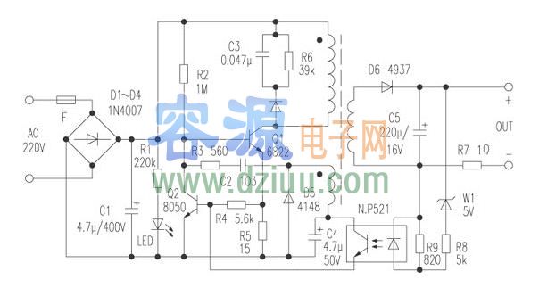 手機(jī)萬能充電器電路圖(原理圖)