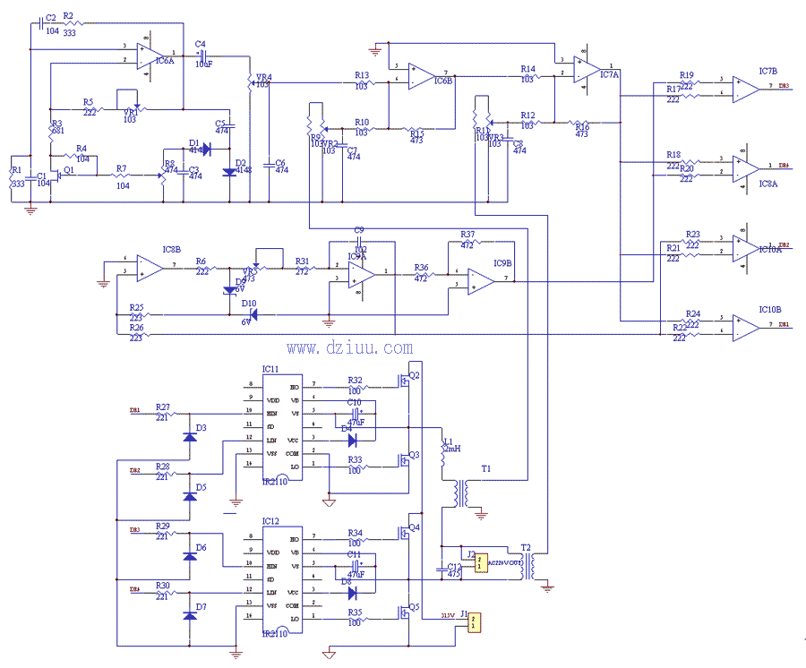 自制正弦波逆變器及電路圖