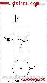 單相電動機正反轉控制電路圖