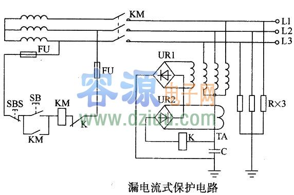 漏電流式保護電路
