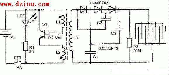 電子滅蚊器電路圖