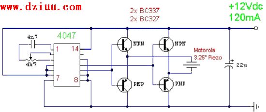 簡單的超聲波驅蚊器電路圖