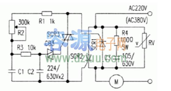 簡單實用的大功率可控硅觸發電路電路圖