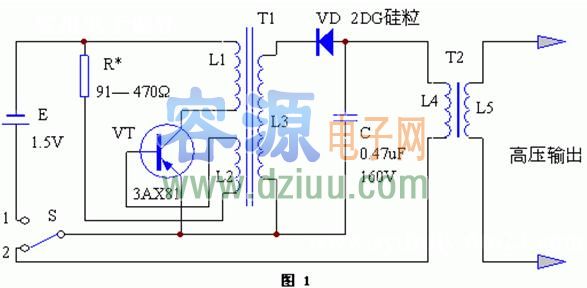 簡易電子煤氣點火器電路
