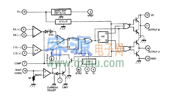 ka3846引腳功能、內部框圖