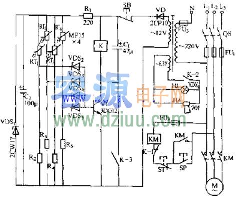 轉:電動機過熱斷電保護電路原理圖