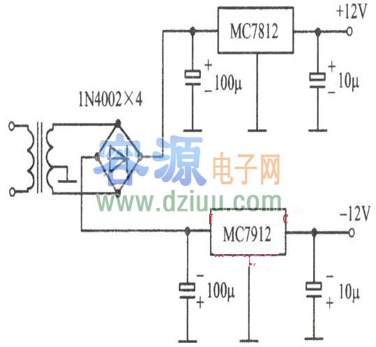 7812、7912穩壓電路圖