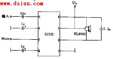 采用1v供電的低頻放大電路圖