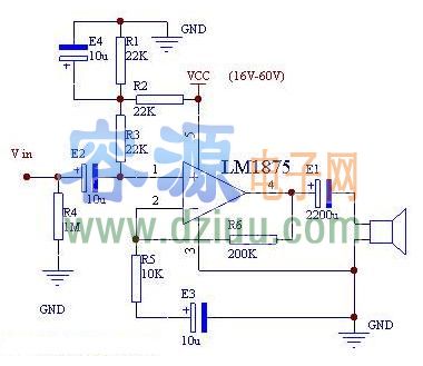 LM1875功放電路圖、應用電路