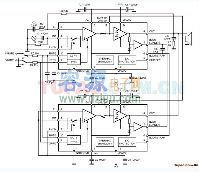 TDA7293并聯輸出的功放電路制作