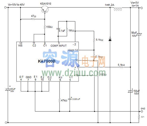 KA7500B中文資料,引腳功能圖